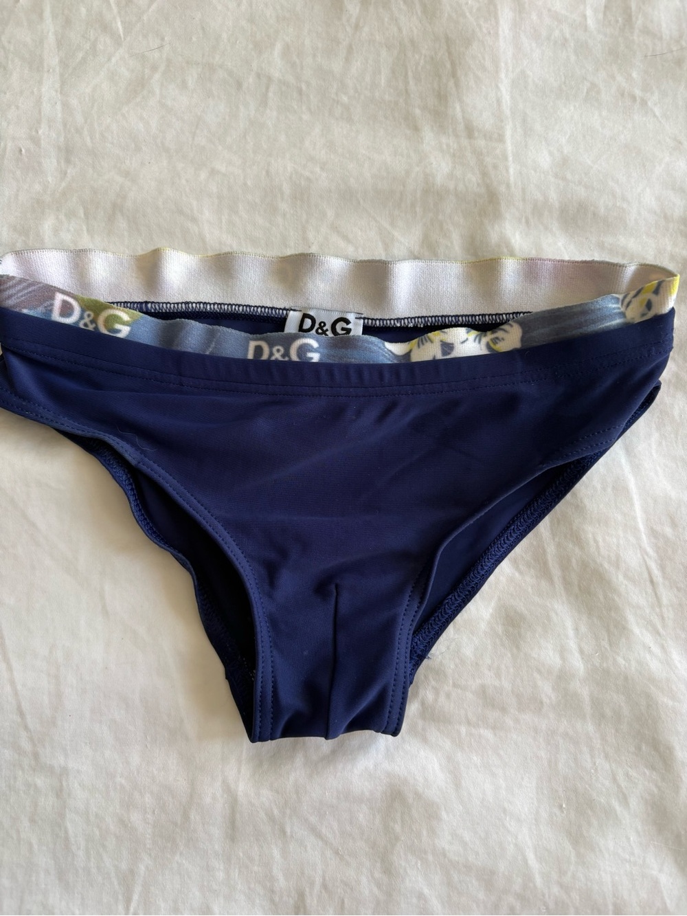 Dolce & Gabbana Navy boys swim bottoms with Branded Waistband nwt